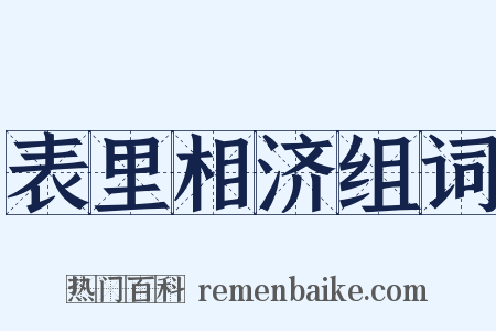 表里相济组词是什么意思的图片